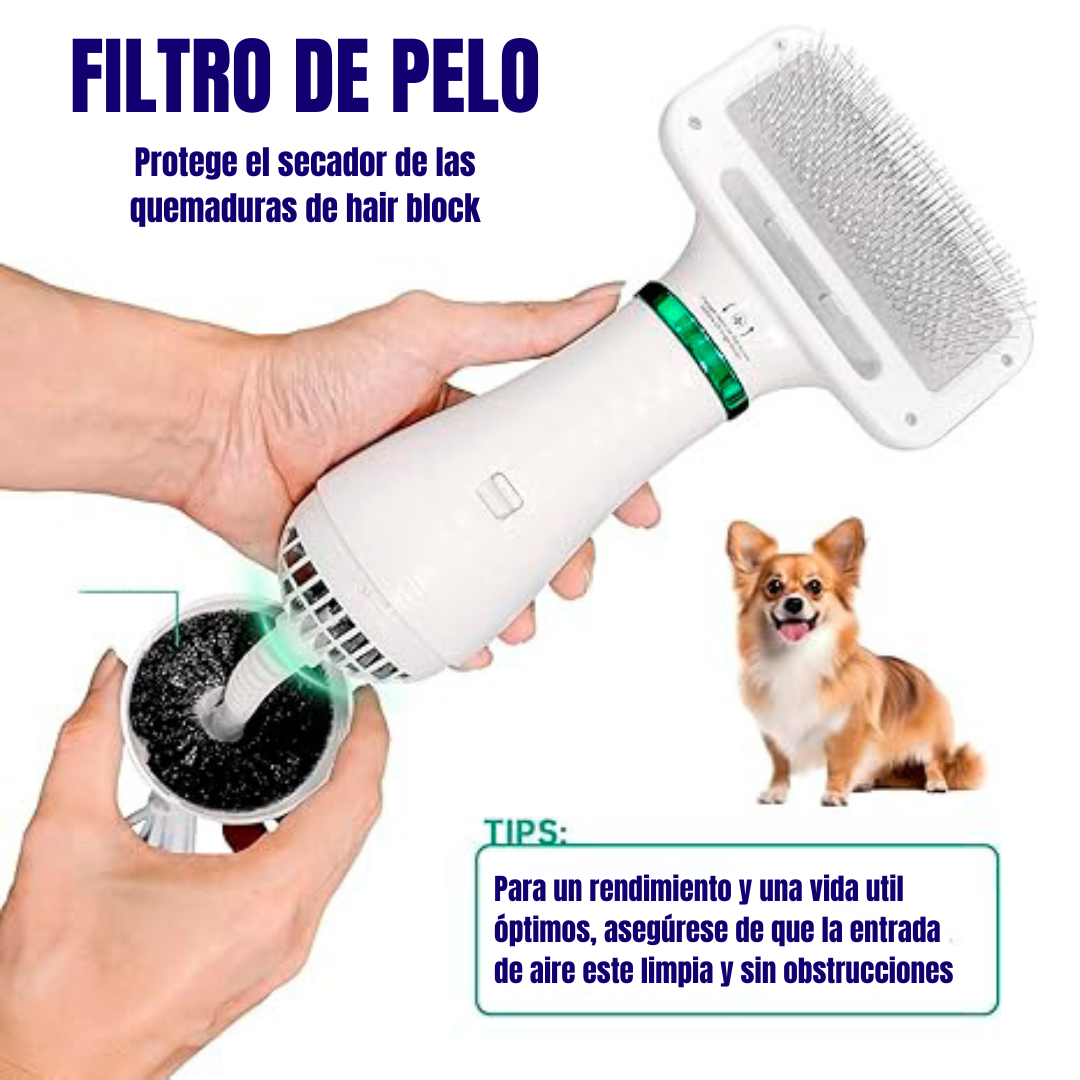 PawDry™ – Cepillo Secador 2 en 1 para Mascotas
