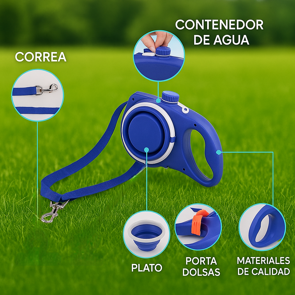 correa 5 en 1, collar todo en uno, correa multifuncional