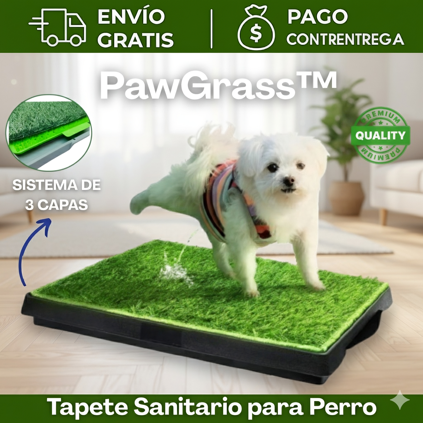 PawGrass™ – Tapete Sanitario para Perro