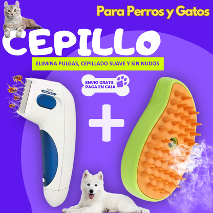MimoSpa™ Cepillo Antipulgas + Peine a Vapor
