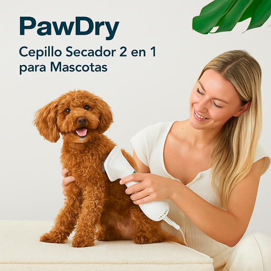 PawDry™ – Cepillo Secador 2 en 1 para Mascotas